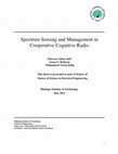 Research paper thumbnail of Spectrum Sensing and Management in Cooperative Cognitive Radio