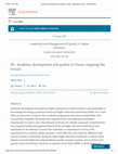 Research paper thumbnail of 0 -Academic development and quality in Oman: mapping the terrain