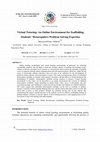 Research paper thumbnail of Virtual Tutoring: An Online Environment for Scaffolding Students' Metacognitive Problem Solving Expertise