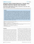 Research paper thumbnail of Ubiquitous Water-Soluble Molecules in Aquatic Plant Exudates Determine Specific Insect Attraction