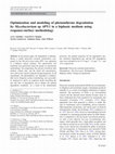 Research paper thumbnail of Optimization and modeling of phenanthrene degradation by Mycobacterium sp. 6PY1 in a biphasic medium using response-surface methodology