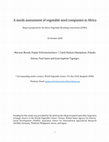 Research paper thumbnail of A needs assessment of vegetable seed companies in Africa