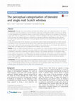 Research paper thumbnail of The perceptual categorisation of blended and single malt Scotch whiskies