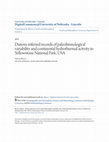 Research paper thumbnail of Diatom-Inferred Records of Paleolimnological Variability and Continental Hydrothermal Activity in Yellowstone National Park, USA