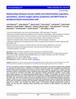 Research paper thumbnail of Relationships between human vitality and mitochondrial respiratory parameters, reactive oxygen species production and dNTP levels in peripheral blood mononuclear cells