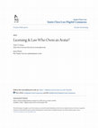 Research paper thumbnail of Licensing & Law Who Owns an Avatar?