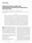 Research paper thumbnail of Voluntary Training in Mice and Submandibular Lymphocyte Response to Acute Exercise