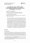 Research paper thumbnail of An Exploratory Study of Older Adults' Comprehension of Printed Cancer Information: Is Readability a Key Factor?