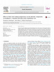 Research paper thumbnail of Effects of NaCl and soaking temperature on the phenolic compounds, α-tocopherol, γ-oryzanol and fatty acids of glutinous rice