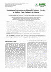 Research paper thumbnail of Sustainable Entrepreneurship and Customer Loyalty in the Fast Food Industry in Nigeria