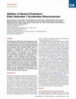 Research paper thumbnail of Ablation of Neutral Cholesterol Ester Hydrolase 1 Accelerates Atherosclerosis