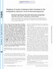 Research paper thumbnail of Targeting of neutral cholesterol ester hydrolase to the endoplasmic reticulum via its N-terminal sequence