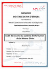 Research paper thumbnail of Audit de sécurité du système d’information de Le Moteur Diesel