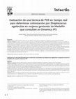 Research paper thumbnail of Evaluación de una técnica de PCR en tiempo real para determinar colonización por Streptococcus agalactiae en mujeres gestantes de Medellín que consultan en Dinamica IPS