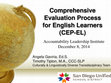 Research paper thumbnail of Comprehensive Evaluation Process for English Learners (CEP-EL)