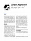 Research paper thumbnail of Evaluating Two Quantitative Ethnobotanical Techniques