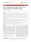 Research paper thumbnail of Local knowledge about fodder plants in the semi-arid region of Northeastern Brazil