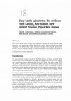 Research paper thumbnail of Early Lapita subsistence: The evidence from Kamgot, Anir Islands, New Ireland Province, Papua New Guinea