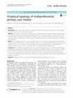 Research paper thumbnail of Analytical typology of multiprofessional primary care models