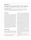 Research paper thumbnail of Routine Cerebrospinal Fluid (CSF) Analysis