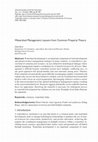 Research paper thumbnail of Watershed Management: Lessons from Common Property Theory