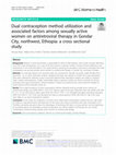 Research paper thumbnail of Dual contraception method utilization and associated factors among sexually active women on antiretroviral therapy in Gondar City, northwest, Ethiopia: a cross sectional study