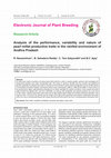 Research paper thumbnail of Analysis of the performance, variability and nature of pearl millet productive traits in the rainfed environment of Andhra Pradesh