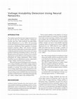 Research paper thumbnail of Voltage Instability Detection Using Neural Networks