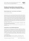 Research paper thumbnail of Principles of interpretation, tourism and heritage interpretation – the experience of Romanian museums