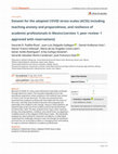 Research paper thumbnail of Dataset for the adapted COVID stress scales (ACSS) including teaching anxiety and preparedness, and resilience of academic professionals in Mexico