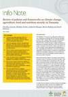 Research paper thumbnail of Review of policies and frameworks on climate change, agriculture, food and nutrition security in Tanzania