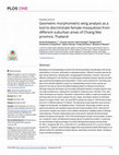 Research paper thumbnail of Geometric morphometric wing analysis as a tool to discriminate female mosquitoes from different suburban areas of Chiang Mai province, Thailand