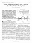 Research paper thumbnail of Novel Single Polysilicon EEPROM Cell With Dual Work Function Floating Gate