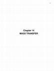 Research paper thumbnail of Chapter 14 MASS TRANSFER