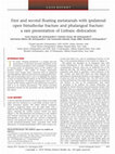 Research paper thumbnail of First and second floating metatarsals with ipsilateral open bimalleolar fracture and phalangeal fracture: a rare presentation of Lisfranc dislocation