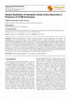 Research paper thumbnail of Simple Synthesis of Vanadium Oxide (V 2 O 5 ) Nanorods in Presence of CTAB Surfactant