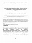 Research paper thumbnail of Using the Galerkin method to compute the eigenvalues and eigenelements of the second-order Sturm–Liouville problems