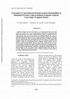 Research paper thumbnail of Assessment of agricultural farming systems sustainability in Hamedan Province using ecological footprint analysis (case study: irrigated wheat)