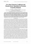 Research paper thumbnail of Over Rate Emission Coefficient and Thunderstorm Algorithm for Dynamic Economic Dispatch