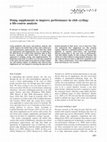 Research paper thumbnail of Doing supplements to improve performance in club cycling: a life-course analysis