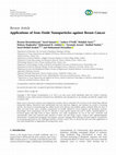 Research paper thumbnail of Applications of Iron Oxide Nanoparticles against Breast Cancer