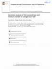 Research paper thumbnail of Sensitivity analysis of the transient heat and moisture transfer in a single layer wall