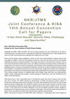 Research paper thumbnail of NKR/JTMS Joint Conference & KISA 14th Annual Convention Call for Papers