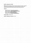 Research paper thumbnail of Author's response to reviews Title:Associations between quality of life and socioeconomic factors, functional impairments and dissatisfaction with received information and home-care services among survivors living at home two years after stroke onset Authors