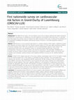 Research paper thumbnail of First nationwide survey on cardiovascular risk factors in Grand-Duchy of Luxembourg (ORISCAV-LUX)