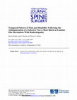 Research paper thumbnail of Temporal Pattern of Pain and Disability Following the Administration of a Selective Nerve Root Block in Lumbar Disc Herniation With Radiculopathy