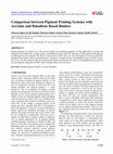 Research paper thumbnail of Comparison between Pigment Printing Systems with Acrylate and Butadiene Based Binders