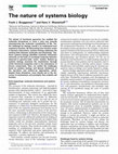 Research paper thumbnail of The nature of systems biology