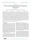 Research paper thumbnail of Microcontroller-Based Environmental Temperature Measurement