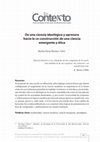 Research paper thumbnail of De una ciencia ideológica y opresora hacia la co-construcción de una ciencia emergente y ética